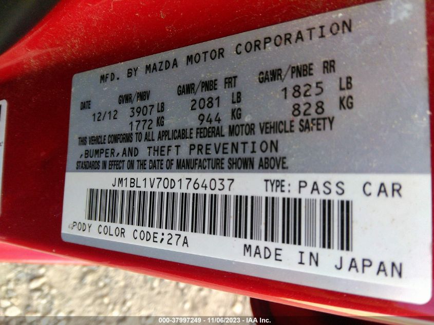 2013 MAZDA MAZDA3 I TOURING - JM1BL1V70D1764037