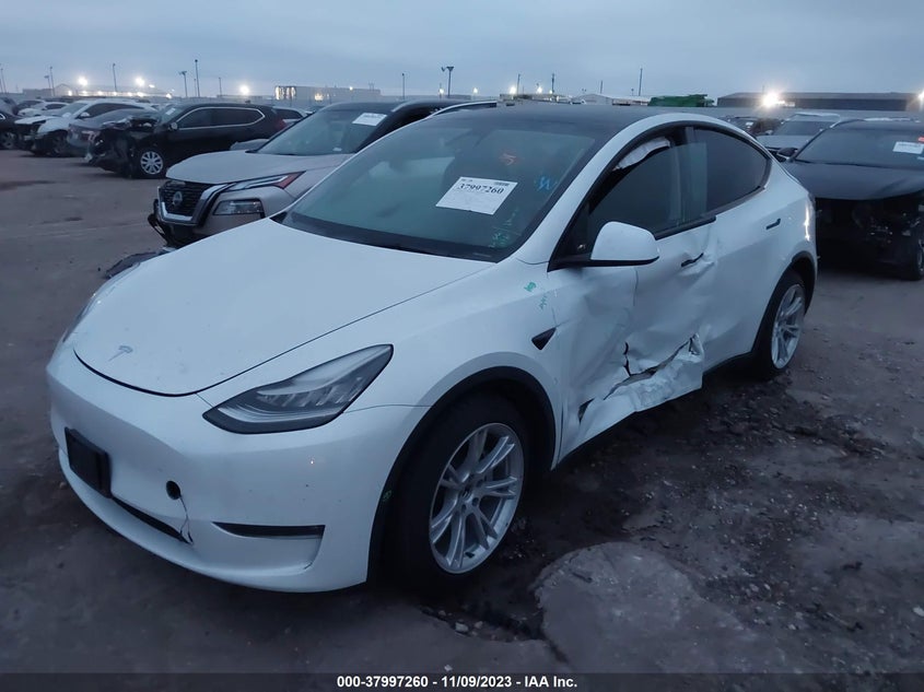 VIN 5YJYGAEE2MF113237 2021 TESLA MODEL Y