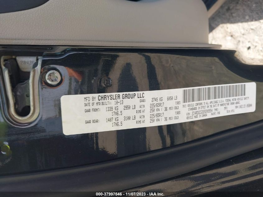 2014 DODGE GRAND CARAVAN SXT - 2C4RDGCG3ER209954