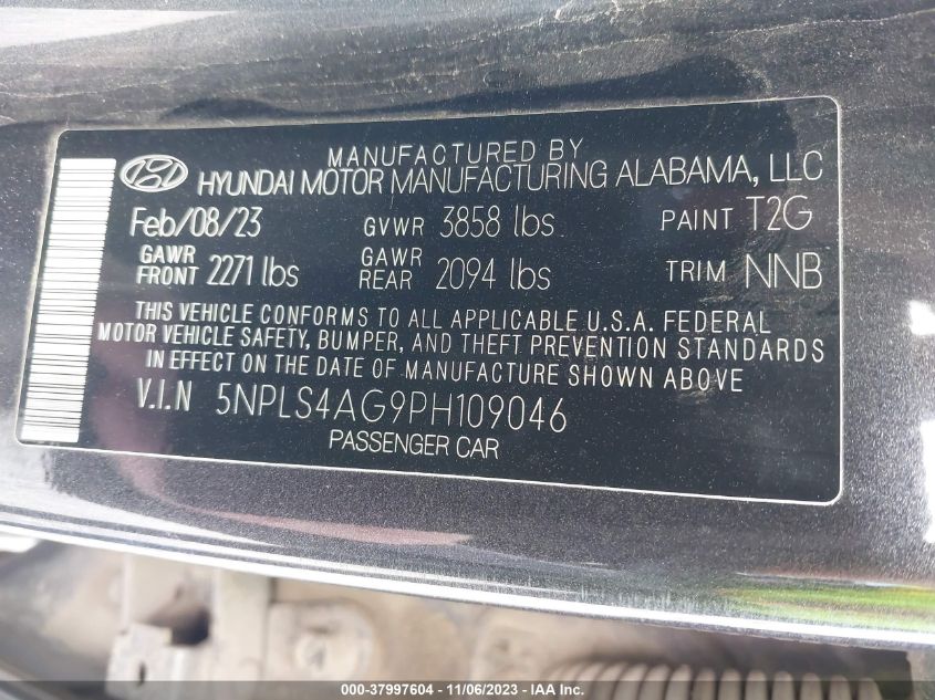2023 HYUNDAI ELANTRA SEL - 5NPLS4AG9PH109046