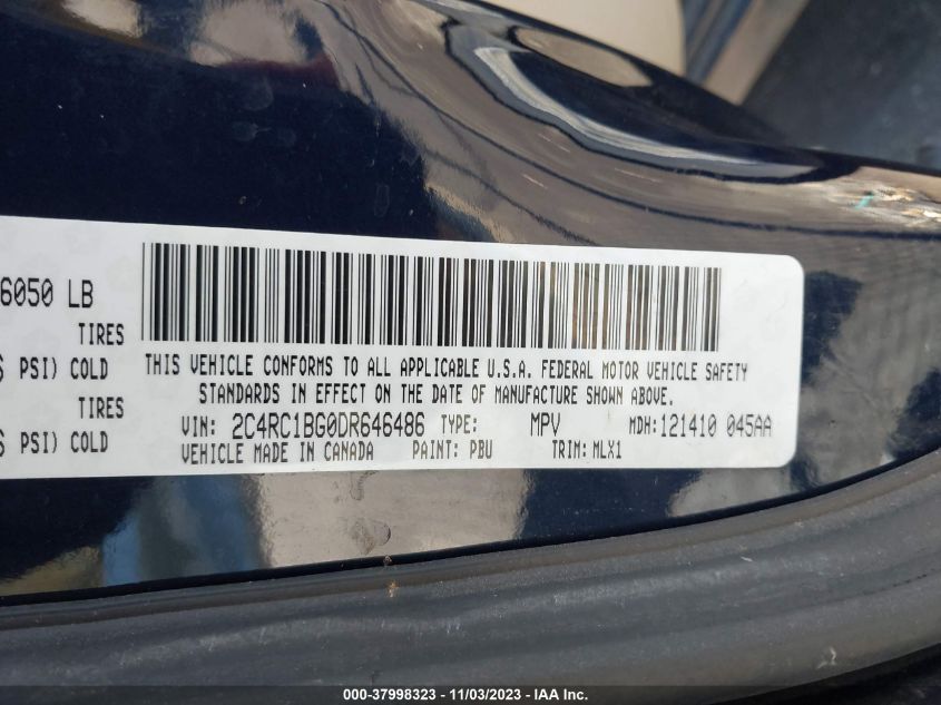 2013 CHRYSLER TOWN & COUNTRY TOURING - 2C4RC1BG0DR646486