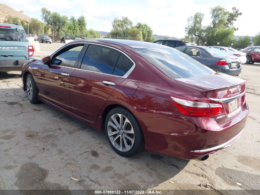 2017 HONDA ACCORD SEDAN SPORT - 1HGCR2F52HA308280