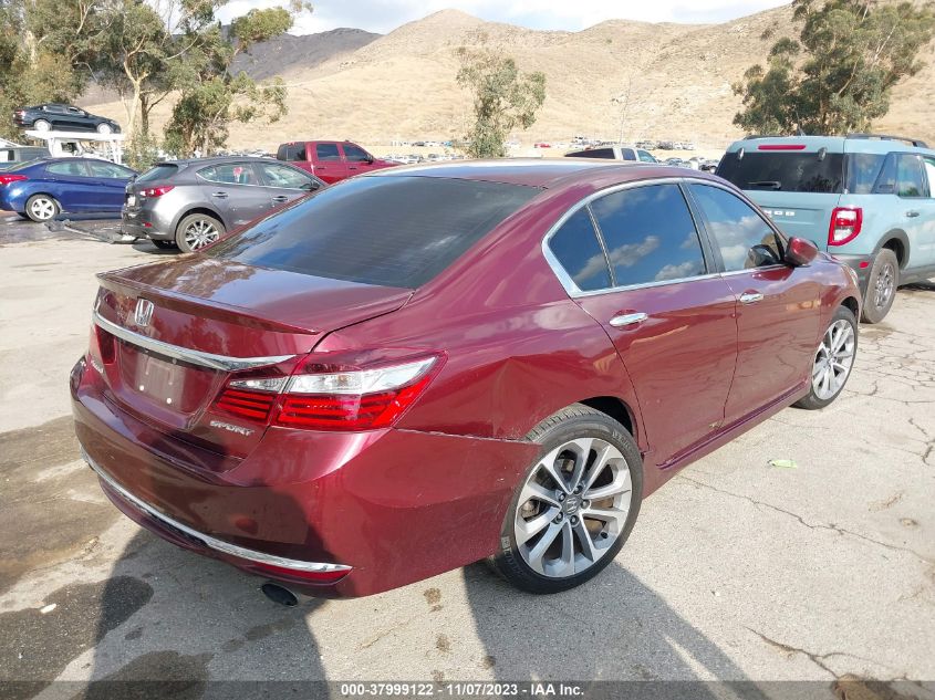 2017 HONDA ACCORD SEDAN SPORT - 1HGCR2F52HA308280