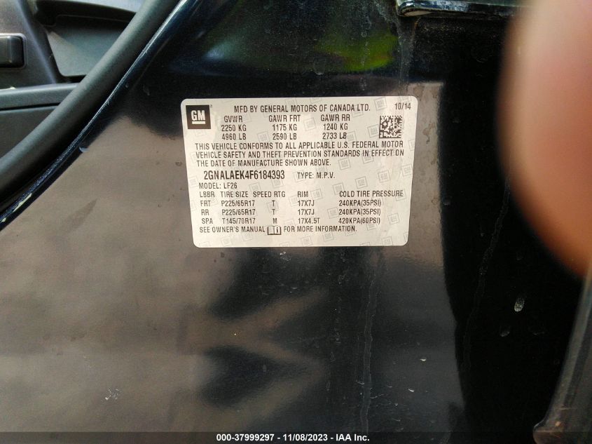 2015 CHEVROLET EQUINOX LS - 2GNALAEK4F6184393