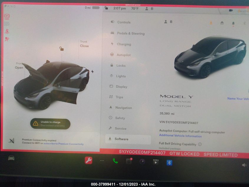 2021 TESLA MODEL Y LONG RANGE DUAL MOTOR - 5YJYGDEE0MF214407