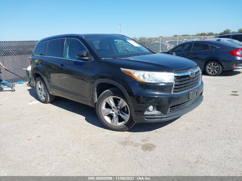 2014 TOYOTA HIGHLANDER LIMITED PLATINUM V6 - 5TDYKRFH9ES008875