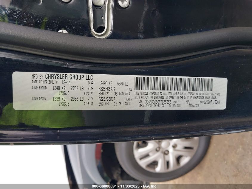 2015 DODGE JOURNEY SE - 3C4PDCAB6FT605950