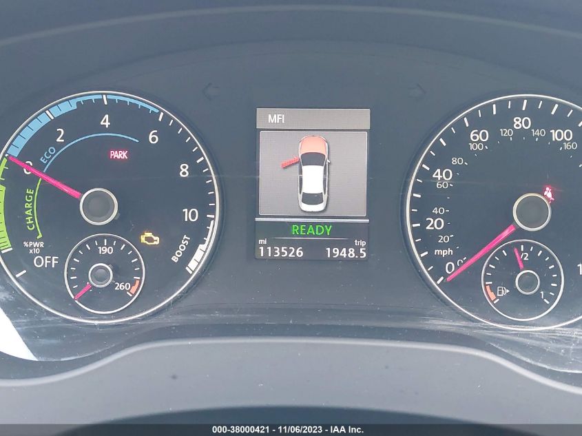 2014 VOLKSWAGEN JETTA HYBRID SE 3VW637AJ8EM233711