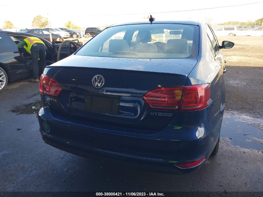 2014 VOLKSWAGEN JETTA HYBRID SE 3VW637AJ8EM233711