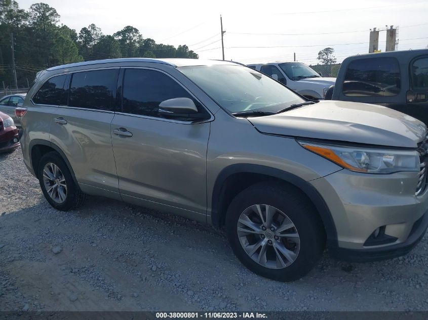 2015 TOYOTA HIGHLANDER XLE V6 - 5TDKKRFH5FS048300