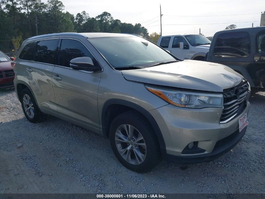 2015 TOYOTA HIGHLANDER XLE V6 - 5TDKKRFH5FS048300