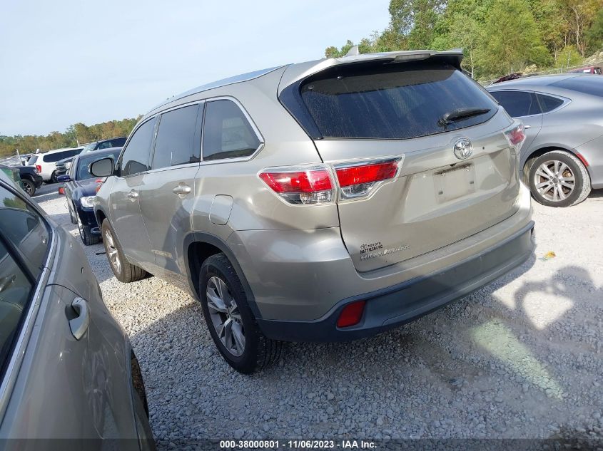 2015 TOYOTA HIGHLANDER XLE V6 - 5TDKKRFH5FS048300