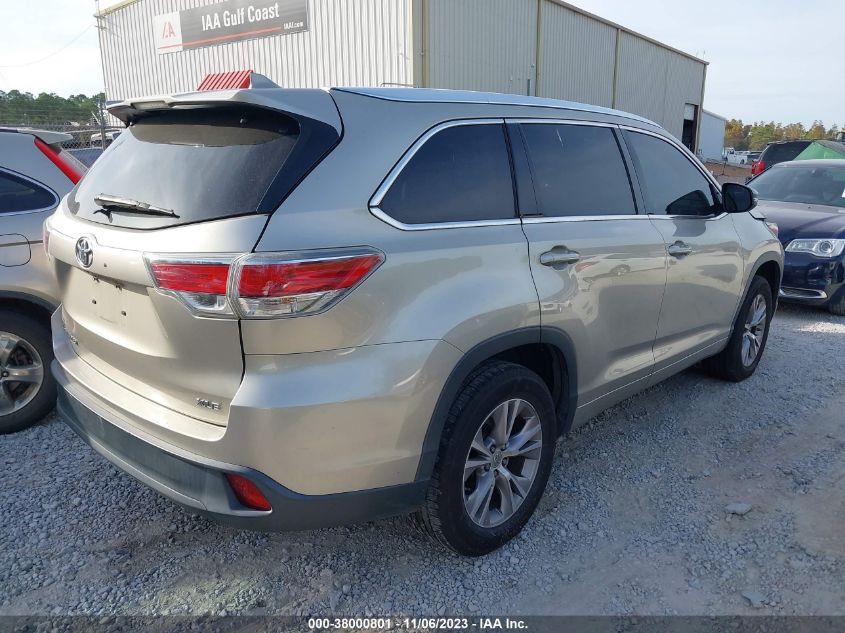 2015 TOYOTA HIGHLANDER XLE V6 - 5TDKKRFH5FS048300
