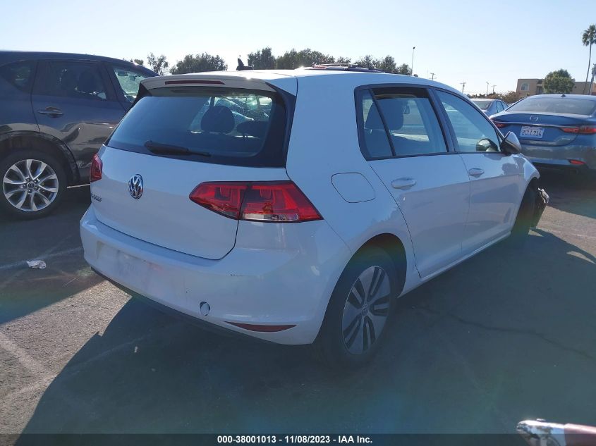 2016 VOLKSWAGEN E-GOLF SE - WVWKP7AU9GW914706