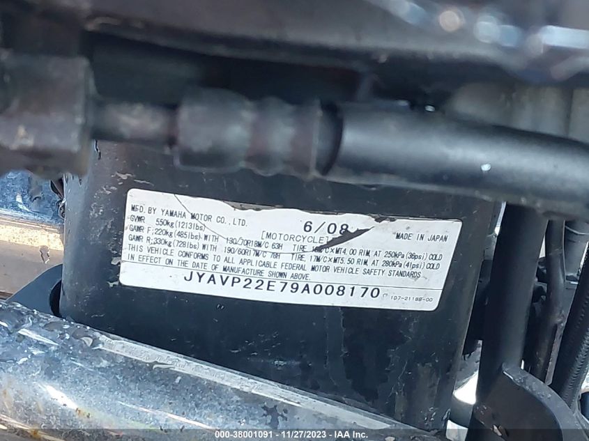 2009 YAMAHA XV1900 CT JYAVP22E79A008170