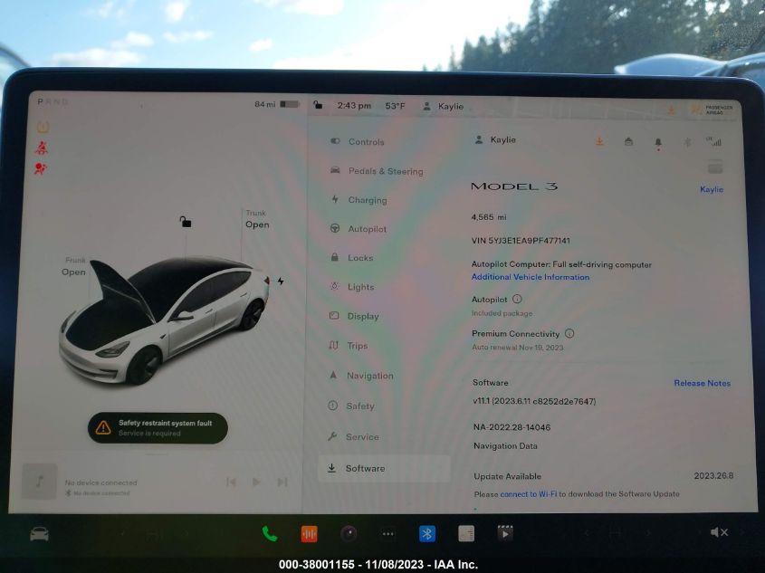 2023 TESLA MODEL 3 - 5YJ3E1EA9PF477141