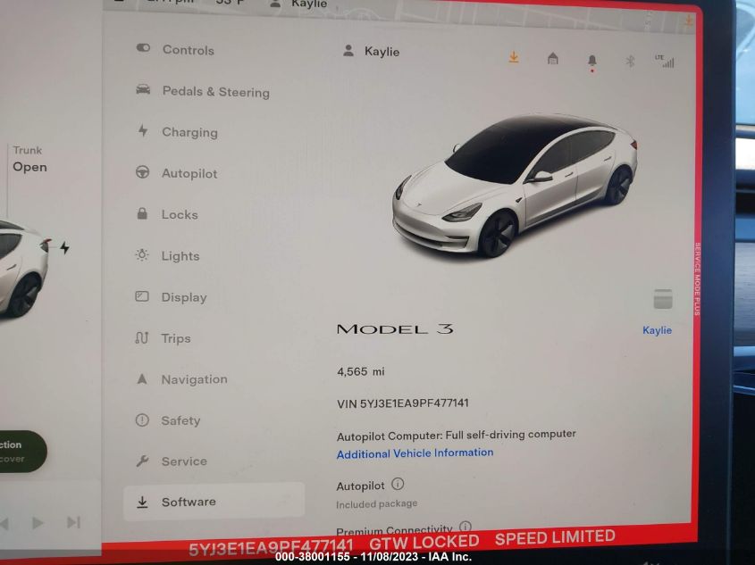 2023 TESLA MODEL 3 - 5YJ3E1EA9PF477141