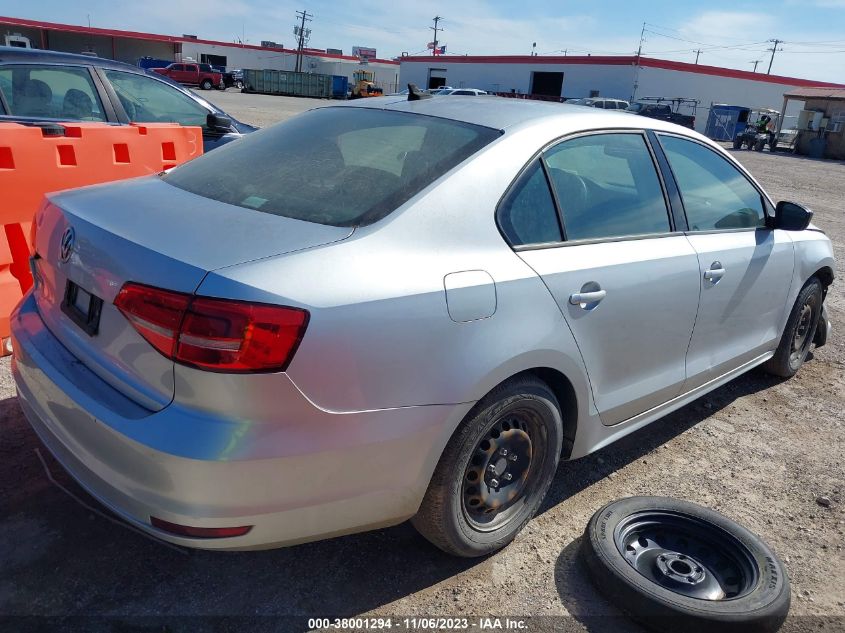 2015 VOLKSWAGEN JETTA SEDAN 2.0L S W/TECHNOLOGY 3VW2K7AJ7FM413300