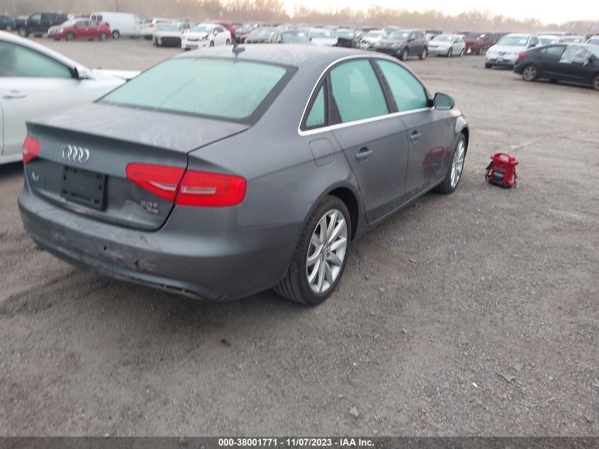 2013 AUDI A4 PREMIUM PLUS - WAUFFAFL3DN042118