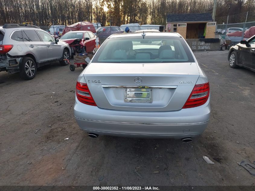 2013 MERCEDES-BENZ C 300 LUXURY 4MATIC - WDDGF8AB7DAH30654
