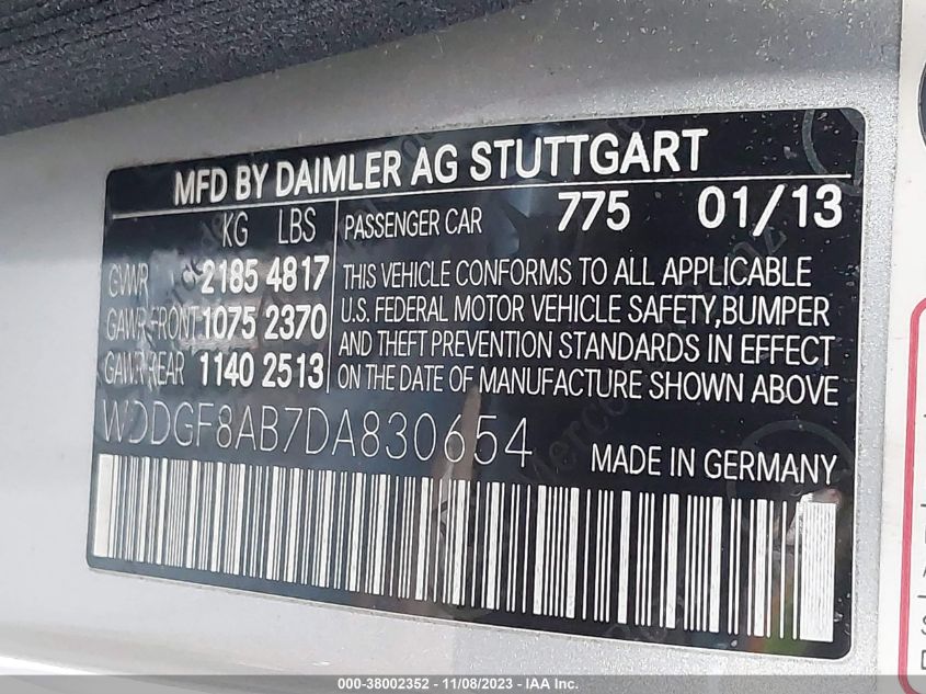 2013 MERCEDES-BENZ C 300 LUXURY 4MATIC - WDDGF8AB7DAH30654