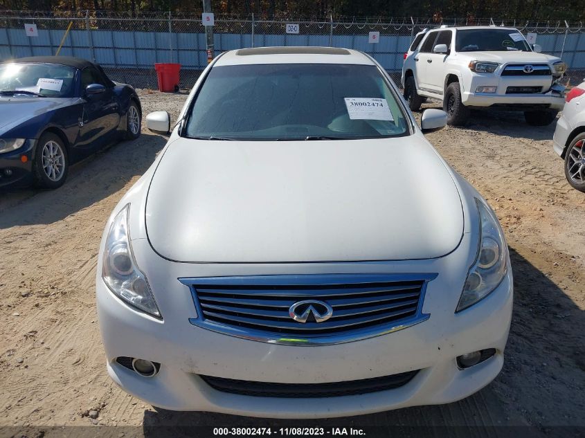 2013 INFINITI G37X - JN1CV6AR2DM765274