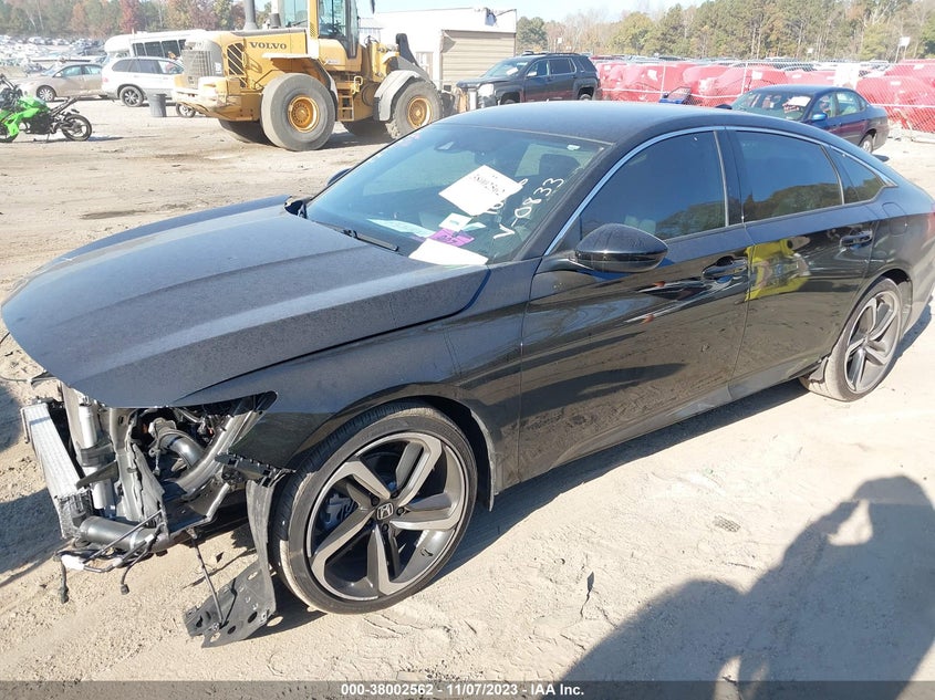 VIN 1HGCV1F37NA030833 2022 HONDA ACCORD SPORT