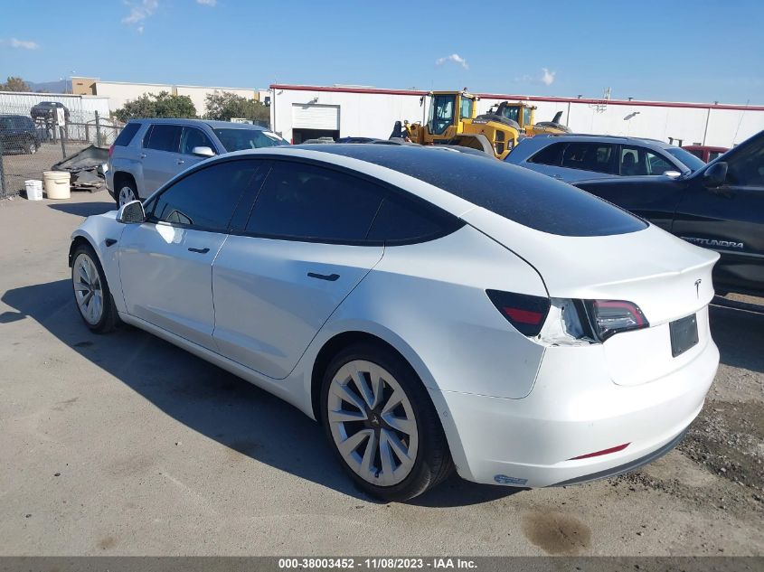 2021 TESLA MODEL 3 - 5YJ3E1EA1MF922001