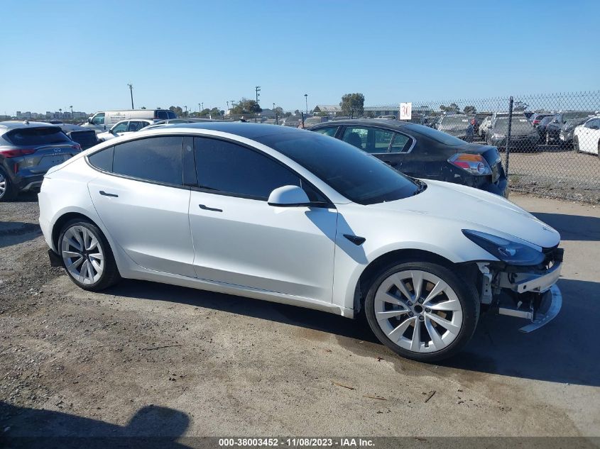 2021 TESLA MODEL 3 - 5YJ3E1EA1MF922001