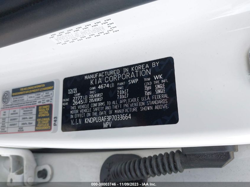 2023 KIA SPORTAGE LX - KNDPU3AF3P7033664