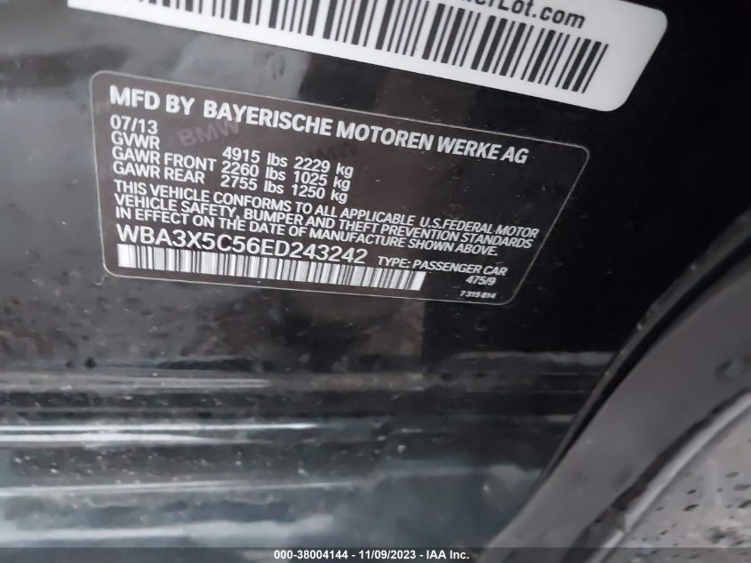 2014 BMW 328I GRAN TURISMO XDRIVE WBA3X5C56ED243242