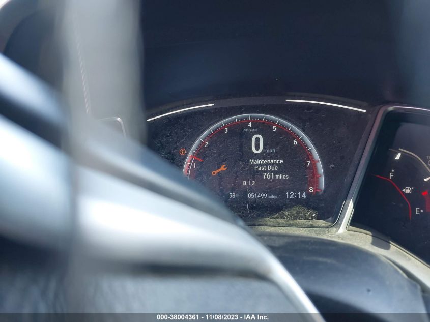 2019 HONDA CIVIC SEDAN SPORT 19XFC2E82KE022345