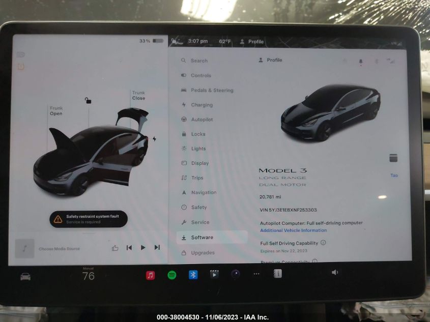 2022 TESLA MODEL 3 LONG RANGE DUAL MOTOR - 5YJ3E1EBXNF253303