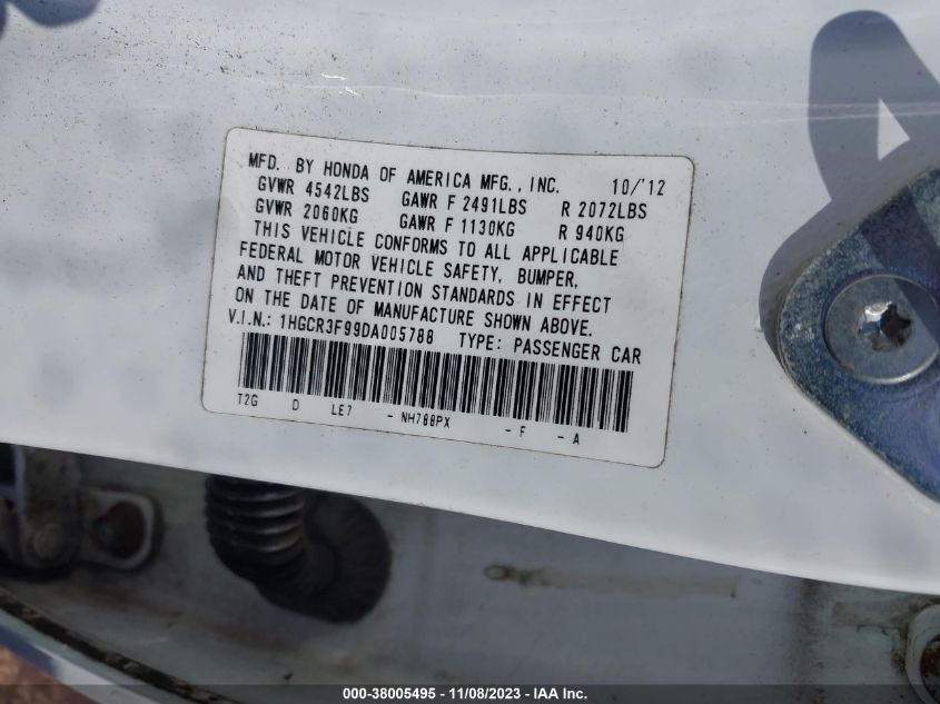 2013 HONDA ACCORD TOURING - 1HGCR3F99DA005788