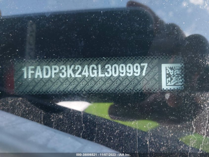 2016 FORD FOCUS SE - 1FADP3K24GL309997