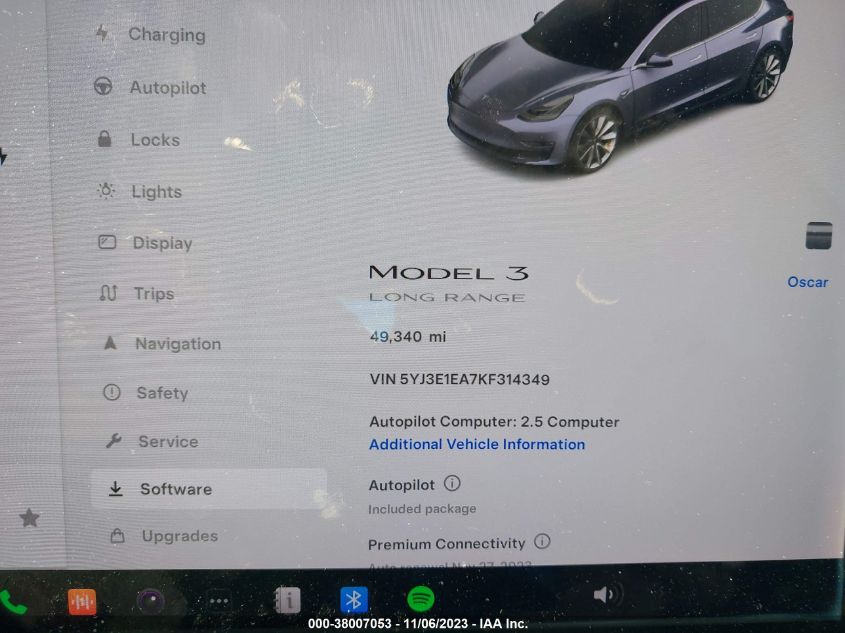 2019 TESLA MODEL 3 LONG RANGE - 5YJ3E1EA7KF314349