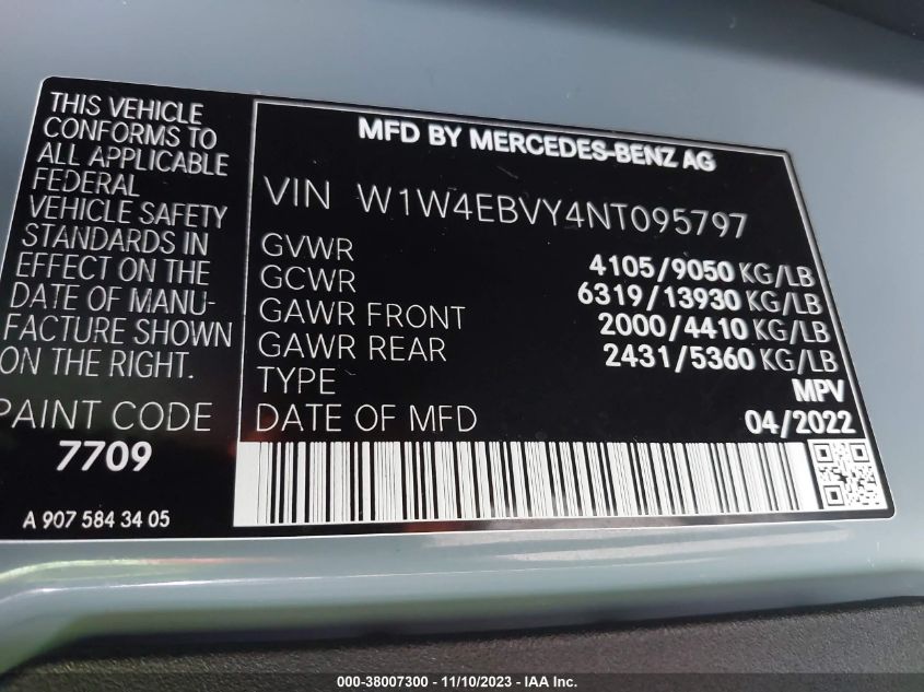 W1W4EBVY4NT095797 Mercedes-Benz Sprinter   9