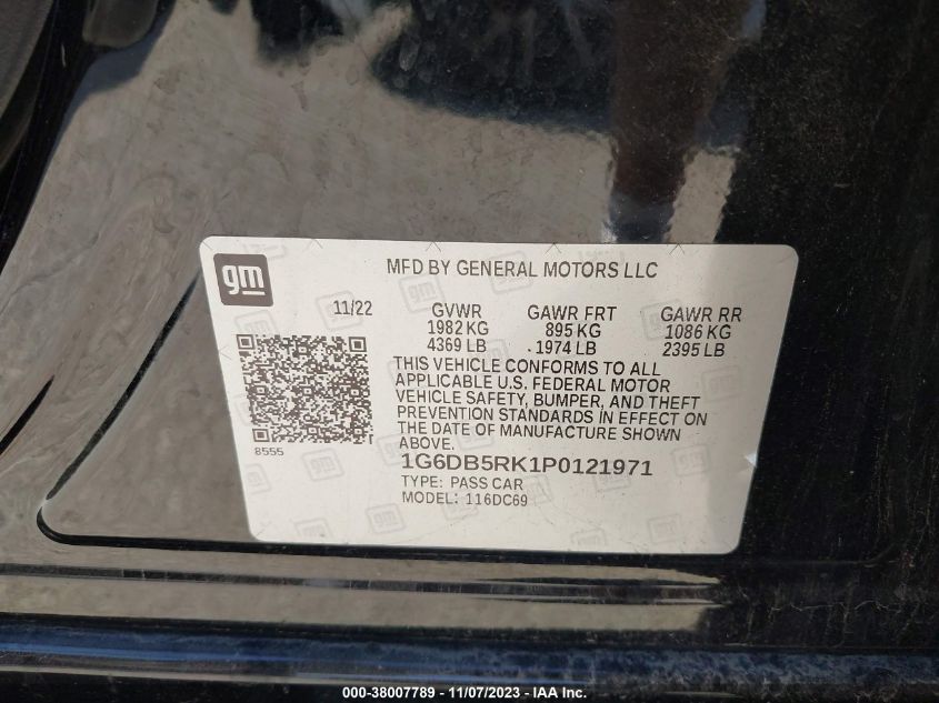 2023 CADILLAC CT4 PREMIUM LUXURY 1G6DB5RK1P0121971