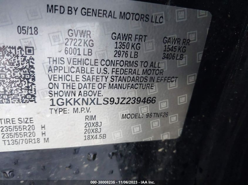 2018 GMC ACADIA DENALI - 1GKKNXLS9JZ239466