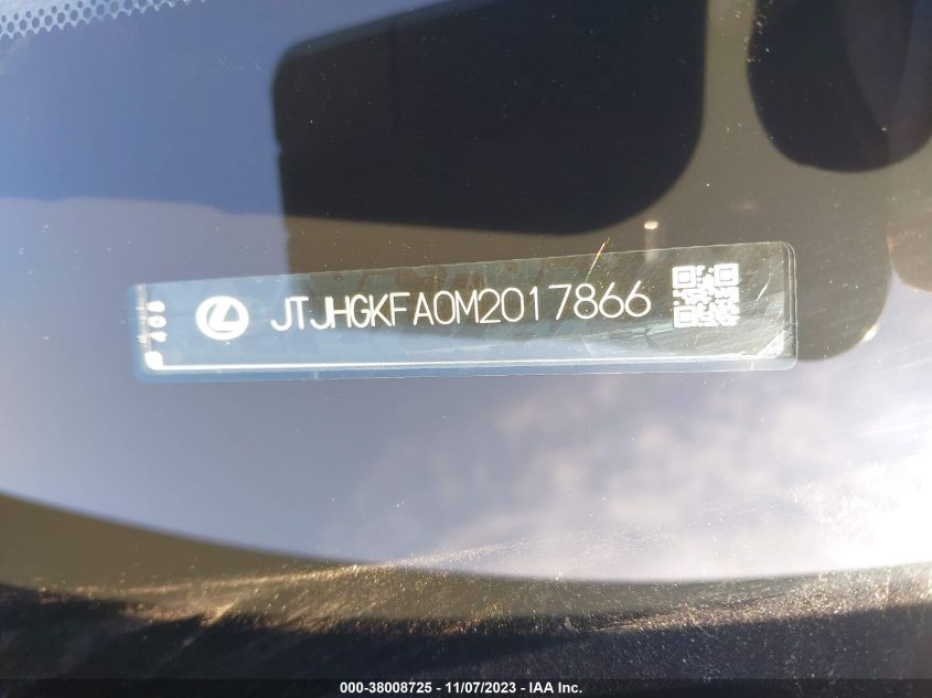2021 LEXUS RX 450HL JTJHGKFA0M2017866