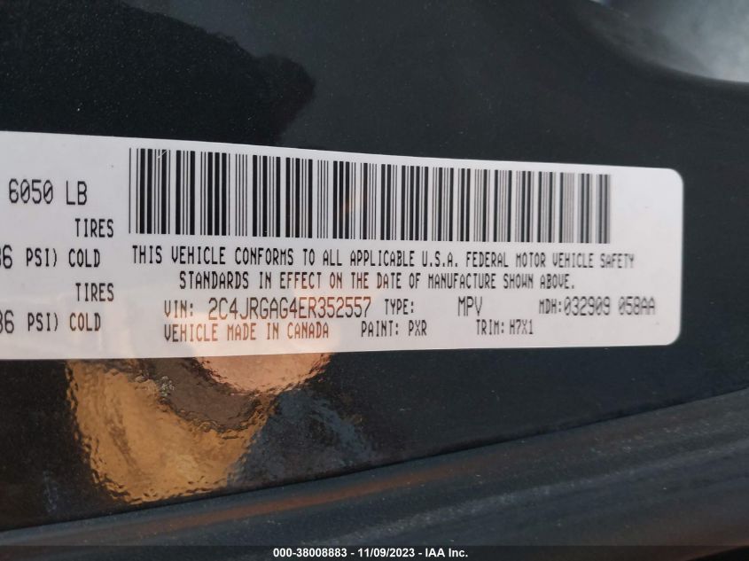 2014 RAM CARGO VAN TRADESMAN 2C4JRGAG4ER352557