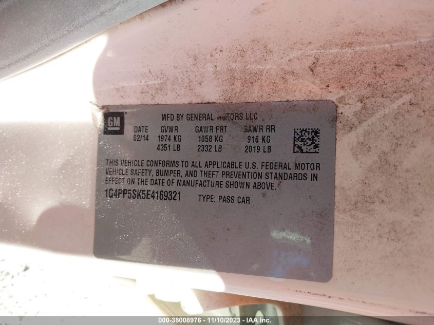 2014 BUICK VERANO - 1G4PP5SK5E4169321