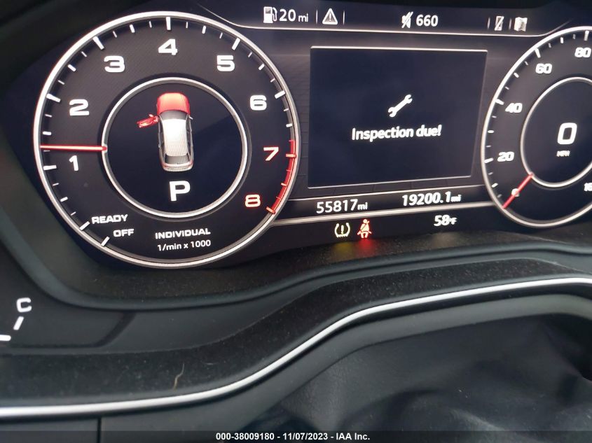 2018 AUDI A4 ALLROAD PREMIUM PLUS WA18NAF44JA187852