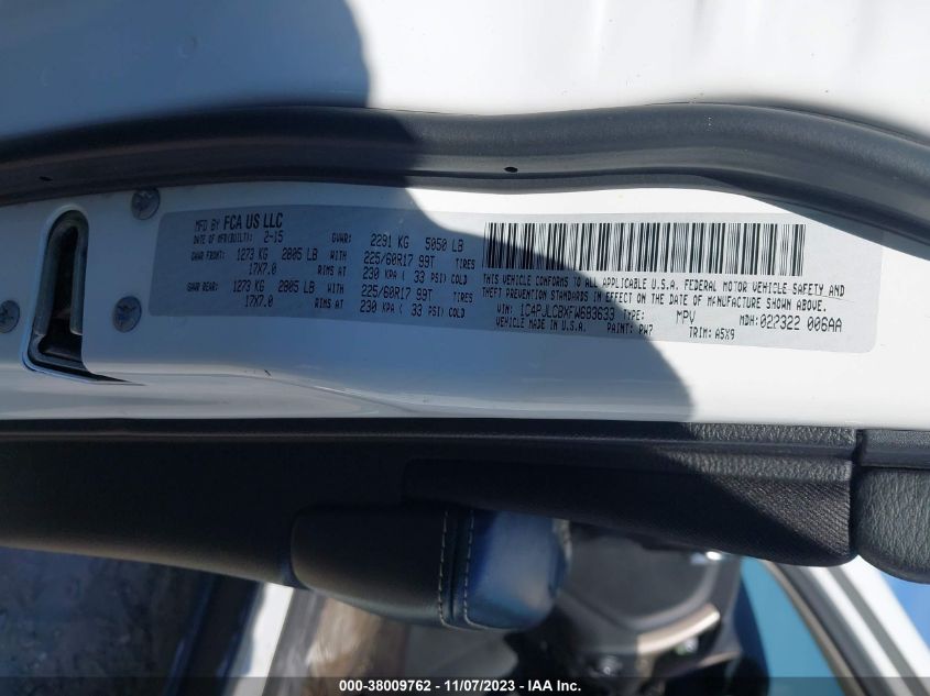 2015 JEEP CHEROKEE LATITUDE - 1C4PJLCBXFW683633