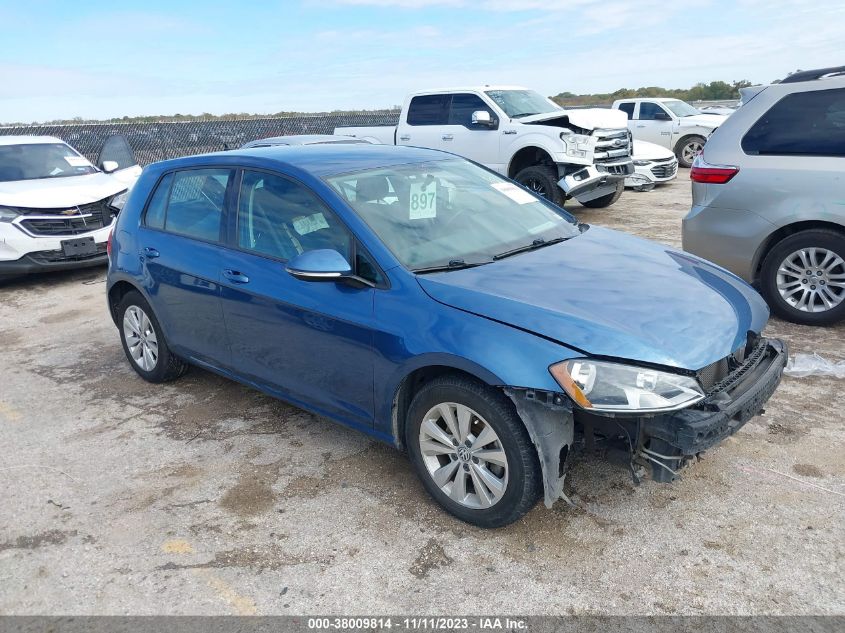 3VW117AU1HM039178 VOLKSWAGEN GOLF TSI S 4-DOOR 2017