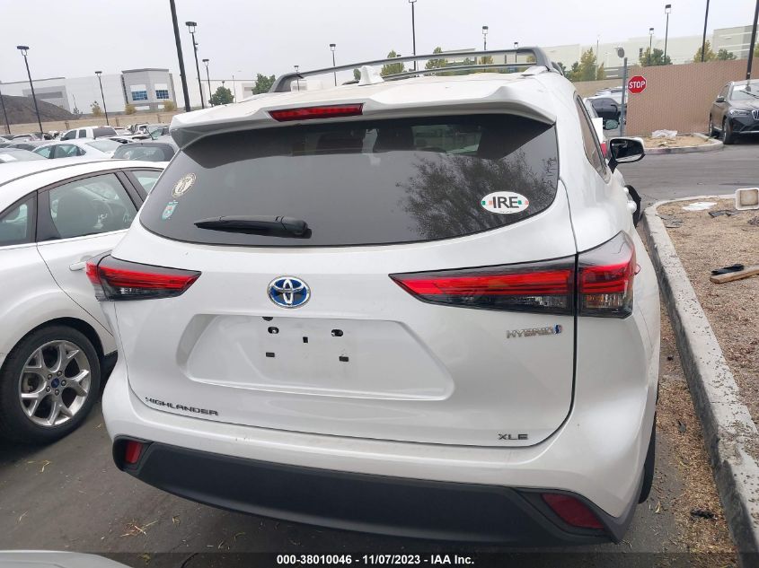 2022 TOYOTA HIGHLANDER HYBRID XLE - 5TDHBRCH6NS553422