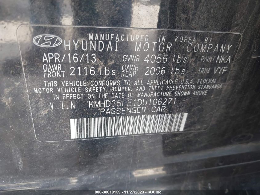 2013 HYUNDAI ELANTRA GT - KMHD35LE1DU106271