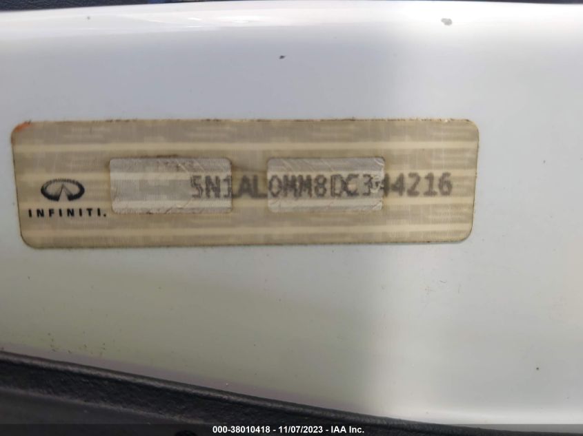 2013 INFINITI JX35 5N1AL0MM8DC344216