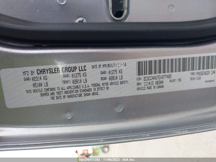 2014 CHRYSLER 300 - 2C3CCAAG7EH377485