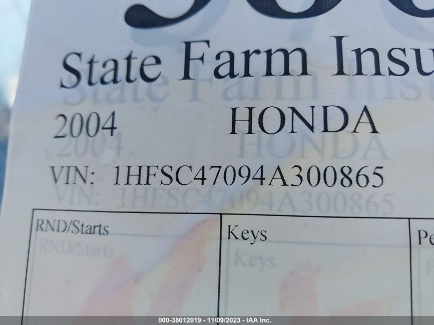 2004 HONDA GL1800 1HFSC47094A300865
